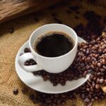 Hot Coffee and Coffee Beans