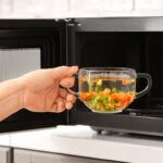glass bowl in microwave