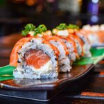 sushi on counter