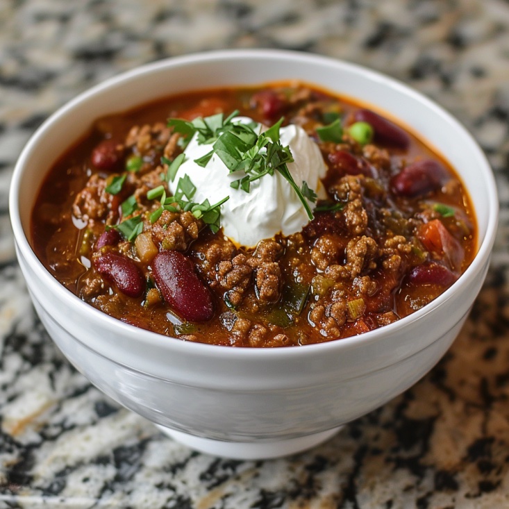 chili with sour cream